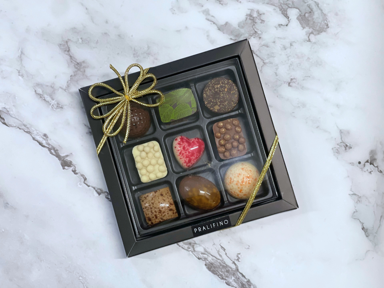 Vensterdoosje 9 gemengde Pralifino pralines