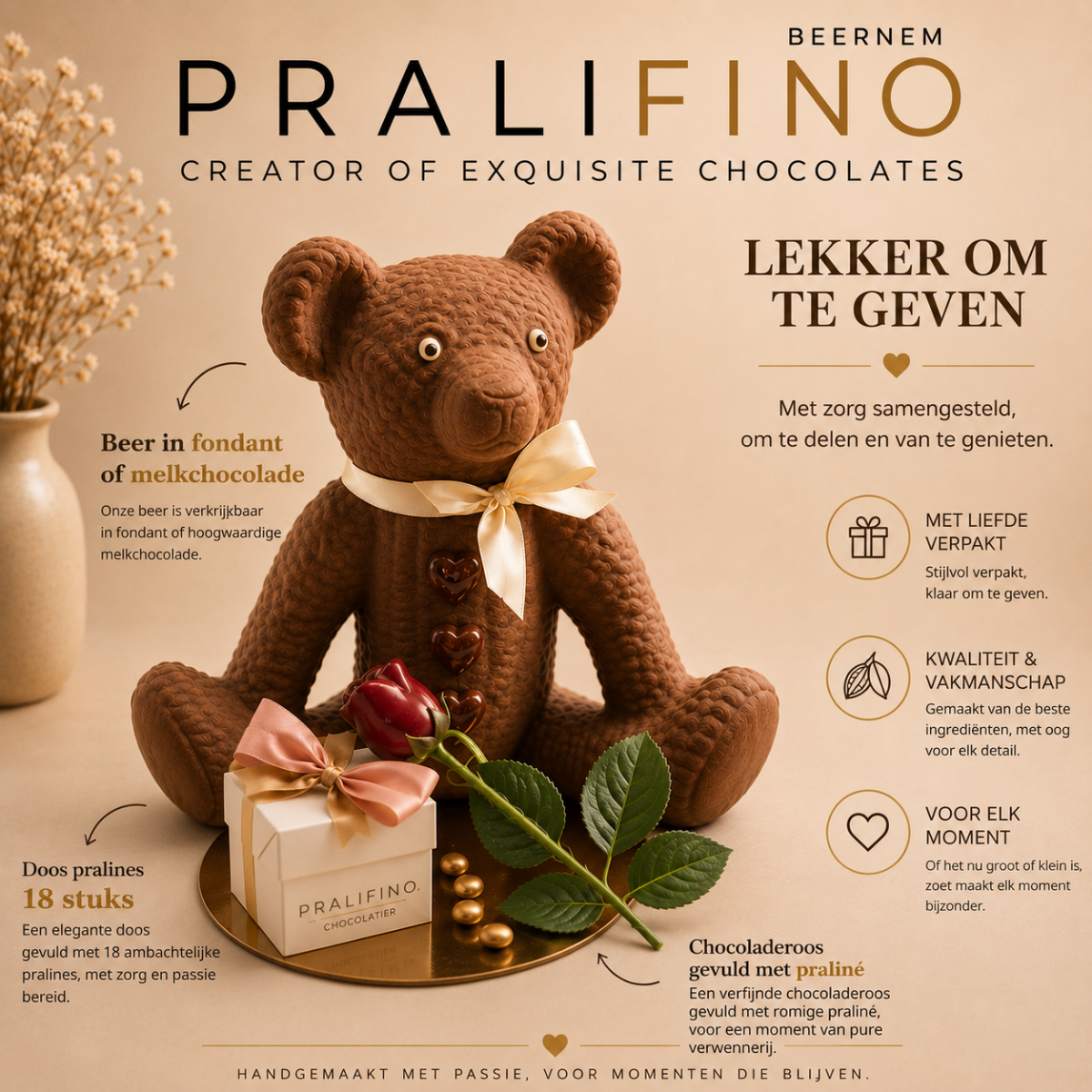 Chocoladebeer (1 week op voorhand te bestellen)